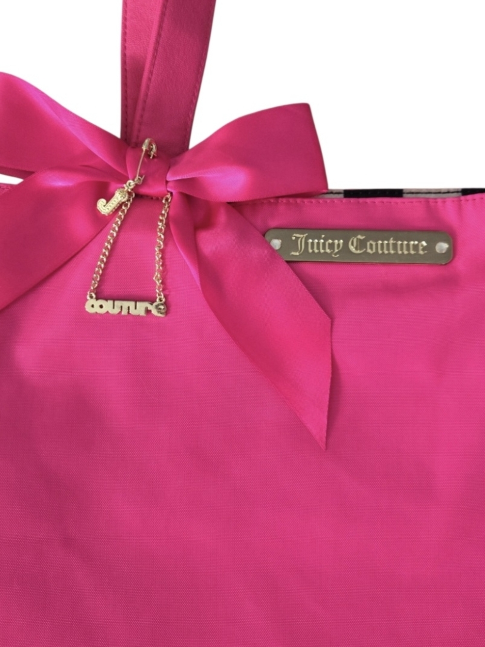 Juicy Couture Pink Tote with Bow and Logo Plaque - Picture 4 of 11
